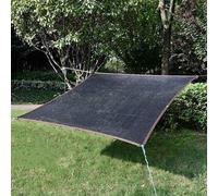 Telo Ombreggiante 3x3 Occhiellato Teli Ombreggianti da Esterno Rete Ombreggiante Tessuto Ombreggiante Pergole 90% Rete Di Protezione UV Giardino, Patio, Pergola, Cortile-Sabbia,black-6x8m