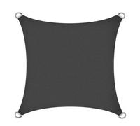 Telo Ombreggiante 5 X 5 M Ombra HDPE Grigio Scuro Quadrato