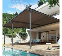 Telo Ombreggiante 5x5 Occhiellato Teli Ombreggianti da Esterno Rete Telo Ombra Tessuto 90% Protezione Solare Tessuto Ombreggiante Marrone Balcone, Giardino, Rete Antigrandine,brown-6x6m