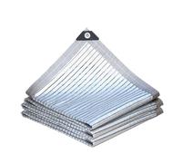 Telo ombreggiante 75% - Rete parasole in foglio di alluminio ispessito, 8 x 14 m, copertura per esterni, protezione solare per giardino, auto, cani, camper, patio e uso interno, telone a rete con