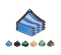 Telo Ombreggiante 80% HDPE 6x10m Rete con Occhielli Antistrappo Protezione UV per Serra Giardino Orto Cane Tetto Panno Solare(Blue+white,8x9m/26.2x29.5ft)