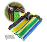 Telo ombreggiante 80% per giardino, rete parasole, telone a rete con 4 strisce colorate 0,9 x 3,7 m, 3 x 12,8 m, 4,3 x 7,3 m, 6,1 x 9,1 m, 7,9 x 18,3 m, 11,6 x 12,8 m, 9,8 x 15,2 m