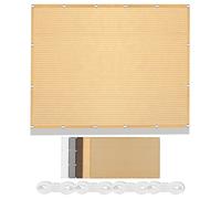 Telo Ombreggiante 840 x 870 cm Protezione Raggi UV Traspirante Telo Ombra Traspirante e Resistente, Protezione Raggi UV per Balcone, Esterno, Giardino, Terrazza, Sabbia, Color Crema