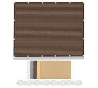 Telo Ombreggiante 840 x 880 cm Protezione Raggi UV Traspirante Telo Ombra Traspirante e Resistente, Protezione Raggi UV per Balcone, Esterno, Giardino, Terrazza, Sabbia, marrone
