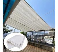 Telo Ombreggiante 90% 2X7M Bianco Beige, Rete Parasole per Piante Da Giardino E Serra, Tessuto Traspirante Anti-Invecchiamento con Occhielli, Vele Ombreggianti Telo A Rete