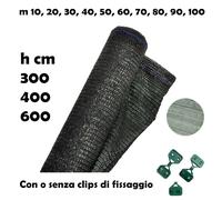Telo Ombreggiante 90 % con Accessori Altezza 3, 4 e 6 metri - rete frangivista