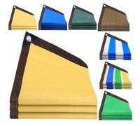 Telo ombreggiante 90% da 7,6 x 15,2 m, con occhielli rinforzati, per patio, portico, pollo, cooperazione, canile per cani, protezione dai raggi UV, colore beige, per la privacy all'aperto