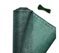 Telo Ombreggiante 90% MT 1X30 Rete ombra Verde Frangisole Oscurante con asole Tessuto piattina indemagliabile HDPE Coperture recinzioni balconi esterno parcheggi Resistente ai raggi UV + 100 Fascette