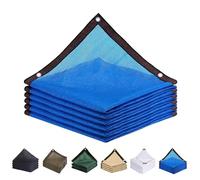 Telo ombreggiante 90% per patio, resistente agli strappi, rete da 5 x 9 m, per ponte, pergola, cortile, canile, camper, tenda blu (multiplo