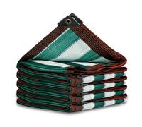 Telo Ombreggiante a Strisce, Rete Parasole 90% Ispessita, Schermo Solare Criptato, Ombreggiatura per Auto, Isolamento Termico, Ombra, Cortile, Balcone, Tetto, Verde Scuro e Bianco(2.0x5.0 m/6.6x16.4 f