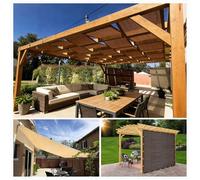 Telo Ombreggiante al 95% per Patio, 4 x 9 m Tenda Parasole per Spiaggia, Terrazza, Veranda, Balcone, Gazebo, Ombra Esterna per Giardino, Posto Auto Coperto, Piscina, Mocha