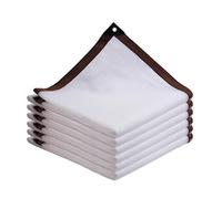 Telo ombreggiante all'85% bianco, telo a rete for vela a 6 pin con occhielli in materiale HDPE resistente al calore Rete solare for copertura vegetale, patio(2x7m)