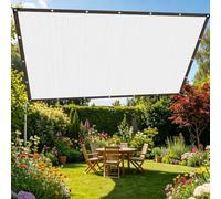 Telo Ombreggiante Alluminio 50 x 360 cm Prova di Sole Tendalino in Alluminio con Occhielli Resist per Balcone, Giardino, Protezione Solare per Auto., Argento