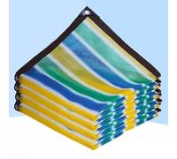 Telo ombreggiante arcobaleno colorato, 7 x 15 m, con occhielli, protezione UV, copertura in rete per piante, giardino, patio, pergolato, soluzione per ombreggiatura esterna