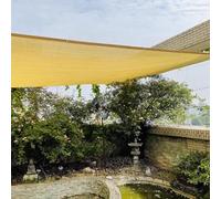 Telo ombreggiante beige con occhielli 90% protezione UV parasole per terrazze giardini pergole e piante baldacchino esterno 5 x 12 m