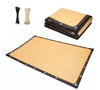 Telo Ombreggiante Beige Per Esterno, Vela Ombreggiante 90% Con Occhielli Ogni 50cm, Rete Frangivist a Traspirante Per Pergola Balcone Terrazza Recinzione Giardino Serra(4x6.5m)