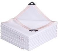 Telo ombreggiante bianco, 12,2 x 15,2 m, rete parasole per serra, patio, giardino, ortaggi, piante e pollai, protezione esterna con occhielli rinforzati