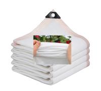 Telo ombreggiante bianco, 2 x 5 m/5 x 8 m/8 x 10 m, 85% protezione solare, con occhielli per la copertura delle piante da giardino, pergola, protezione auto, soluzione ombreggiante rettangolare
