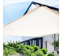 Telo ombreggiante bianco con occhielli, blocco UV 80%, per auto, pergolati, pollai e cani, 20 m x 11 m, con fascette per cavi