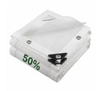 Telo Ombreggiante Bianco con Occhielli, Rete 50% Protezione Solare Serra