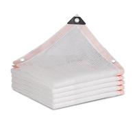 Telo ombreggiante bianco, vela parasole da giardino, tettoia rettangolare per esterni, tessuto traspirante, vela parasole da 4 x 5 m, perfetta per protezione da patio, terrazza e cortile