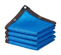 Telo ombreggiante blu con occhielli, protezione UV 90% per tettoie esterne, misure disponibili: 1 x 4 m, 2 x 1 m, 3 x 1 m, 6 x 5 m, 7 x 7 m, 4 x 4 m, 2 x 10 m, 1 x 12 m (7 x 9 m).