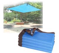 Telo ombreggiante blu per patio e balcone, resistente ai raggi UV, antivento, con occhielli, parasole traspirante, disponibile in misure 1 x 2 m, 3 x 5 m, 4 x 7 m, 5 x 8 m, per uso esterno
