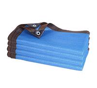 Telo ombreggiante blu per piscina, protezione UV 75%, copertura in rete con occhielli in metallo, resistente, per giardini, terrazze e piscine (4 m x 12 m)