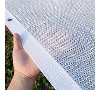 Telo Ombreggiante con Occhielli 50% Resistente ai Raggi UV in Bianco - Rete Ombreggiante da Giardino e Vela Ombreggiante - per Esterno, Balcone, Patio e Serra 2x6.0m 3x5.0m 4x5.0m(4x4.0m)