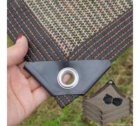 Telo ombreggiante con occhielli, 90% tessuto parasole, copertura solare marrone per piante da patio esterno, 1 x 10 m, 2 x 15 m, 4,5 x 5 m, 6 x 8 m, 11 x 11 m, in rete traspirante in HDPE, per
