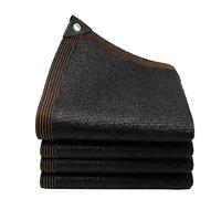 Telo ombreggiante con occhielli, telone ombreggiante al 98%, per protezione della privacy e dal sole, telone in rete traspirante per serra, balcone, cortile, tetto, posto auto coperto (5 m x ...)