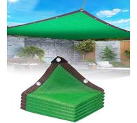 Telo Ombreggiante con Occhielli Verde,Tenda A Vela Rettangolare da Esterno, Protezione Solare,Telo Vela Ombreggiante Permeabile,Rete Telo Ombra Parasole da Giardino Esterno Terrazza(15x15m)