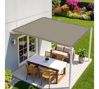 Telo Ombreggiante da Esterno 190 x 360 cm Protección Rayos UV Vela Tela Ombreggiante con Occhielli e Corda per Balcone Piscina Terrazza & Giardino, Tortora