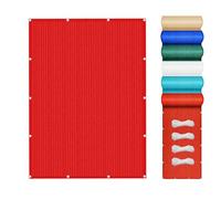 Telo Ombreggiante di Protezione Solare 130 x 230 cm Traspirante HDPE Protezione UV Tenda a Vela Rettangolare 90% Anti UV per Giardino, Patio, Pergola, Giardino, Cortile, Rosso