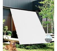 Telo Ombreggiante di Protezione Solare 80 x 840 cm, Traspirante HDPE Protezione Uv, Antistrappo, Vela Ombreggiante, Telo Parasole per Giardino, Terrazzo, Balcone, Patio, Bianco