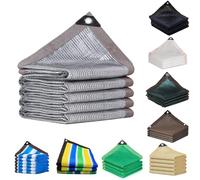 Telo Ombreggiante Esterno Bianca Verde Nera, Tenda da Sole Permeabile, Vela Ombreggiante Parasole Protezione Raggi UV per Giardino Terrazza(Silver,15 x 15m)