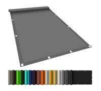 Telo ombreggiante grigio chiaro con occhielli, 110 x 450 cm, impermeabile, resistente ai raggi UV, ideale per balcone, giardino, terrazza, venduto al metro con corde di fissaggio