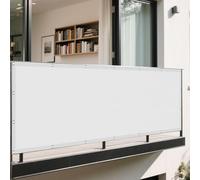 Telo Ombreggiante Impermeabile 180 x 680 cm Antivento/Protezione UV Tenda Parasole Esterno Protezione Rettangolare Parasole Anti UV per Balcone per Giardino, Balcone, Bianco