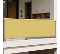 Telo Ombreggiante Impermeabile 202 x 325 cm Anti UV 98% Parasole Rete Ombreggiante con Occhielli Anti UV Antivento con Occhielli con Fune per Recinzione Giardino Terrazzo, Color Crema