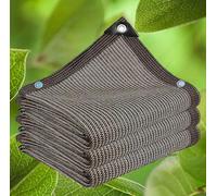 Telo Ombreggiante Impermeabile 4x4 Vela Rete Ombreggiante con Occhielli 4x5m Ombra Anti-UV 90% Permeabile Telo Ombra Occhiellato per Esterno Giardino Terrazzo Balcone,brown-2x5m