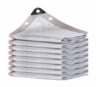 Telo ombreggiante in alluminio al 99% - Tessuto di protezione solare con occhielli per bloccare i raggi UV per copertura di piante, patio, tettoia, giardino, pergola, serra, auto, fienile (5 x 17 m)