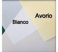 Telo ombreggiante in pvc microforato bianco o avorio con occhielli ogni 50CM