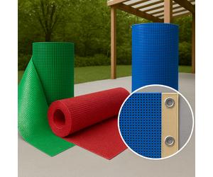 Telo ombreggiante in pvc microforato con occhielli ogni 50CM