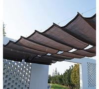 Telo ombreggiante marrone, 6 x 7 m, 90% protezione UV anti-calore, rete parasole per giardino, pergola, serra, uso esterno, occhielli inclusi