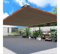 Telo ombreggiante marrone 80% - telone a rete con occhielli per protezione solare, ideale per serre all'aperto e copertura delle piante, 2 reti per ombra da giardino marrone