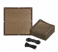 Telo Ombreggiante Marrone HDPE 90% con Occhielli, Bordi Rinforzati a 6 Fili, Rete Ombreggiante per Pergola, Giardino, Terrazza, Serra, Balcone, Recinzione e Cuccia(2X6M)