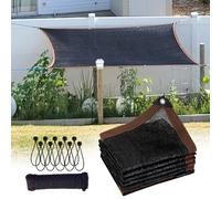 Telo ombreggiante nero al 90%, 2,3 x 9,5 m, resistente, con occhielli e corde elastiche a sfera, per serra, giardino, patio, prato, piante e copertura per pergola