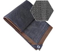 Telo ombreggiante nero con occhielli, protezione UV 80%, parasole per esterni, per giardino, cortile, piscina, facile da appendere, 7 m x 7 m, rete di protezione solare