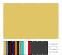 Telo Ombreggiante Occhiellato 100 x 115 cm Impermeabile, Protezione UV Al 98%, Antistrappo, Protezione Solare, Leggera e Resistente, Rete Ombreggiante per Balcone Terrazza, Giallo sabbia