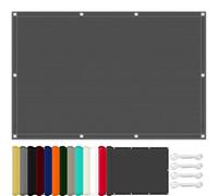 Telo Ombreggiante Occhiellato 100 x 115 cm Impermeabile, Protezione UV Al 98%, Antistrappo, Protezione Solare, Leggera e Resistente, Rete Ombreggiante per Balcone Terrazza, Grigio Scuro